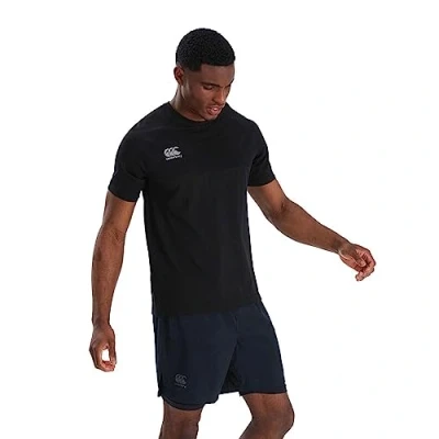Image of Canterbury Men&#039;s Seamless Tee V2 T Shirt, Black/Gunmetal Grey, M L