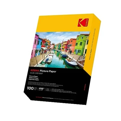 Image of KODAK picture paper Vivid 4&quot;x6&quot;, 100 count, 66lb 230g/m2 weight, 11.9 mil thickness, color
