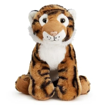 Image of Zappi Co Mark the Tiger Plush Toy (22cm) Striped Jungle Cat Soft, Cuddly, 100% Recycled Majestic Feline Friend