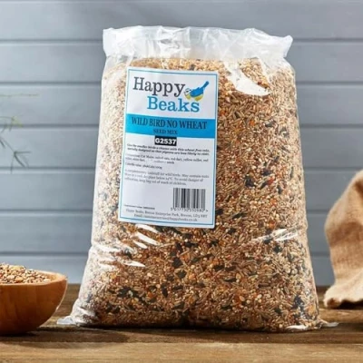 Image of No Wheat Small Wild Bird Seed Mix High Energy Garden Grade Food by Happy Beaks (25.5kg)