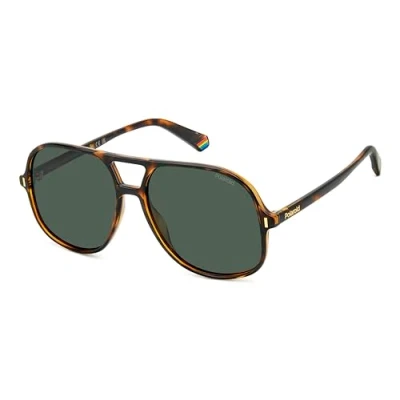 Image of Polaroid Unisex Sunglasses, Size: 57, Havana
