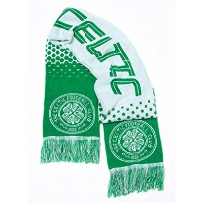 Image of Celtic FC Football Team Fade Knitted Supporters Scarf