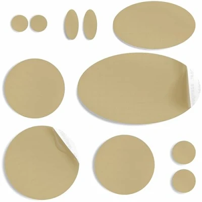 Image of aZengear Repair Patches for Down Jackets, Puffer Coats, Waterproof, Self Adhesive, Pre Cut, Tear Cold Heat Resistant Nylon Polyester Fabric, Fix Air Mattress, Inflatables, Tents (11 Pcs, Beige)