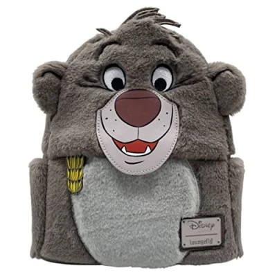 Image of Loungefly Jungle Book Baloo Bear Cosplay Double Strap Shoulder Bag, Gray