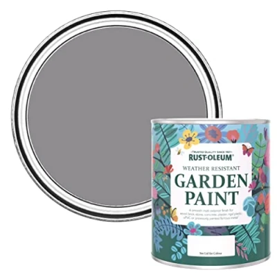 Image of Rust Oleum Purple Mould Resistant Garden Paint In Matt Finish Iris 750ml