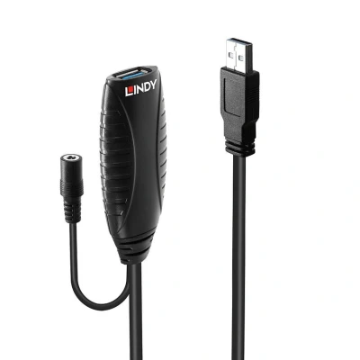 Image of LINDY 43156 10m USB 3.0 Active Extension Cable,Black