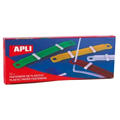 Image of Plastic Fastener Binder, Assorted Colours, Box of 50 Units