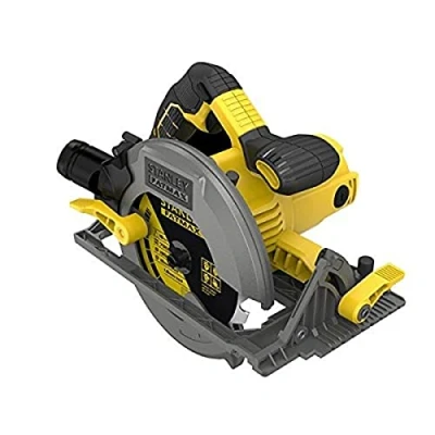 Image of Stanley FATMAX FME301 QS Circular Saw 1650 W 190 mm 5500 RPM Tilt Lever for Bias Cutters Quick Adjustment 18 Teeth Blades with Tungsten Carbide Without Storage Case