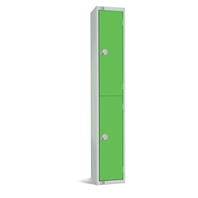 Image of The Products Store Two Door Compartment Locker School Work Storage 1800mm H x 300mm W 450mm D GREEN