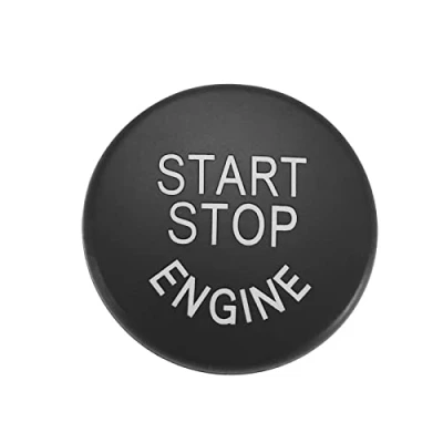 Image of YINETTECH Engine Start Stop Button Cover Replacement Compatible with BMW X5 E70 X6 E71 E60 E87 E83 E89 3 Series E90 E91 E92 Switch Black