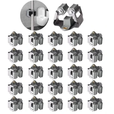Image of 3 H Mop Holder 25 Pack,Brush Holder,Broom Wall Mounted for Kitchen Bathroom Laundry Room Shed Garage Garden(Grey)