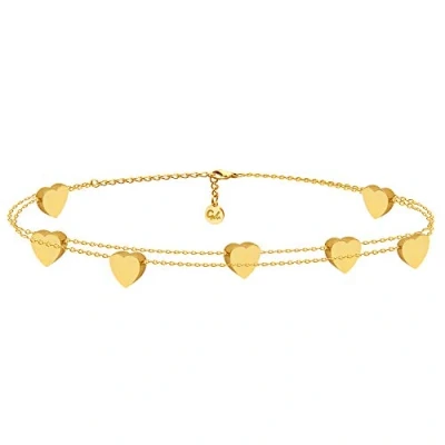 Image of GD GOOD.designs EST. 2015 Heart Bracelet in Gold for Ladies I Maid of Honour with Filigree Hearts Adjustable Friendship Rose