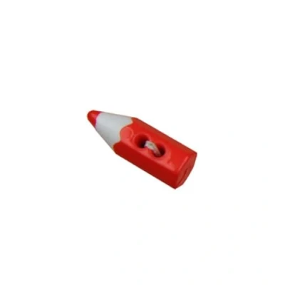 Image of MYMERCERIE Set of 3 Pencil Shaped Buttons 2cm Red