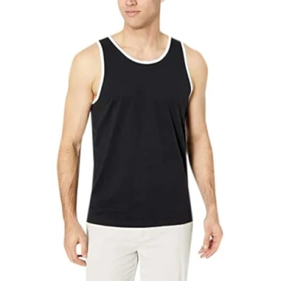 Image of Amazon Essentials Men&#039;s Regular Fit Vest, Black/White, S