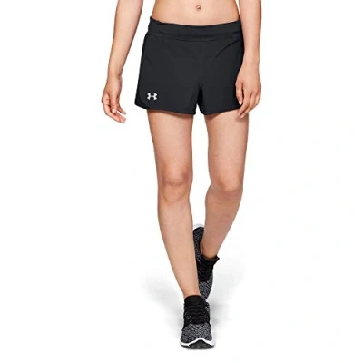 Image of Under Armour Women UA Speed pocket Run Short Black/Black/Reflective (001), Medium