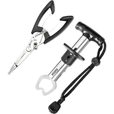 Image of Booms Fishing H1027 Pliers Scissors Stainless Steel and Fish Lip Gripper Combo
