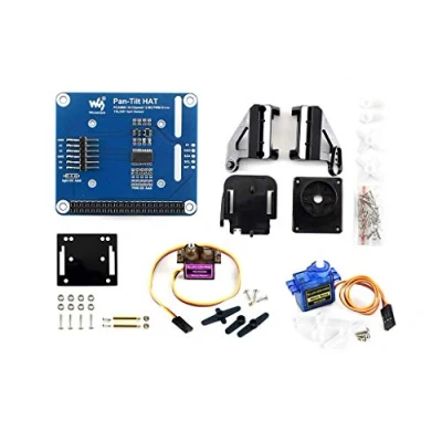 Image of Waveshare 2 DOF Pan Tilt HAT for Any Version of Raspberry Pi/Jetson Nano Onboard PCA9685 PWM Chip and TSL2581 Ambient Light sensor Camera Moving Intensity Sensing