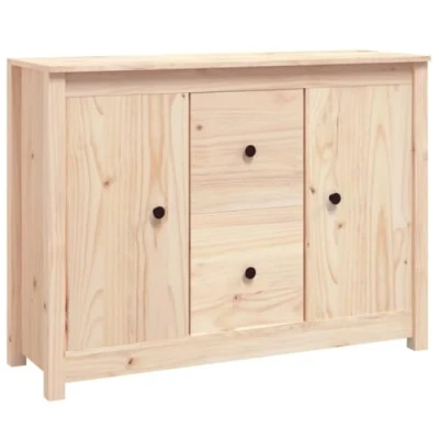 Image of vidaXL Solid Wood Pine Sideboard Living Room Furniture Wooden Storage Cabinet Cupboard Highboard Home Organiser Console Telephone