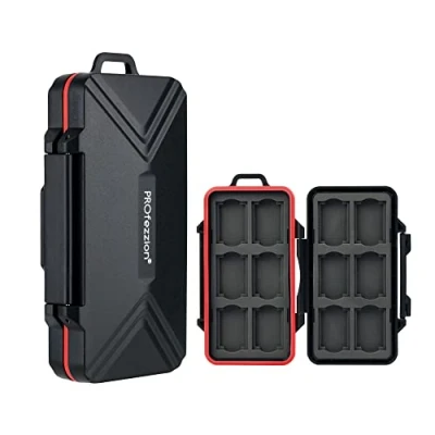 Image of PROfezzion 24 Slots SD Card Holder, Water Resistant Protective Memory Case Holder with Customized Interior for 12 Cards+12 CFexpress Type A Cards