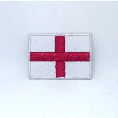 Image of England Flag English St.George Cross Iron on Sew Embroidered Patch