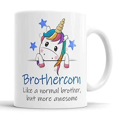 Image of Brothercorn Mug Brother Unicorn Cup for Fathers Day Birthday Christmas Funny Present