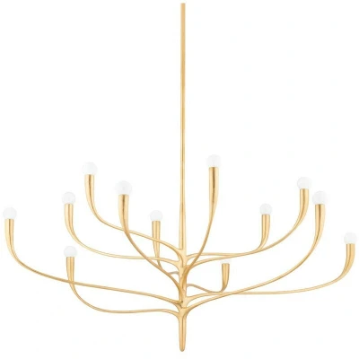 Image of Labra 12 Light Chandelier Gold, 2500K