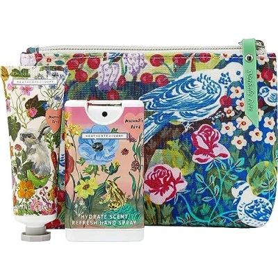 Image of Vintage &amp; Co Beauty x Nathalie Lete Myrtle Woods Cosmetic Pouch Set 30ml Hand Cream 15ml Spray Cruelty Free Vegan Friendly Travel Sizes 3