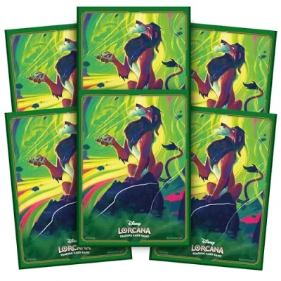 Image of Ravensburger Disney Lorcana TCG Trading Adults and Kids 8 Years Up Scar 65 Card Sleeves Set 6: Azurite Sea
