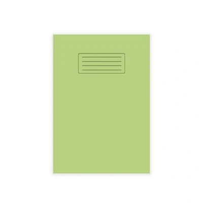 Image of indigo® A4 School Exercise Books Lined and Margin 8mm Ruled Notebook (Pack of 2, Green)