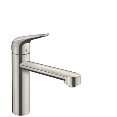 Image of hansgrohe 71806800 M421 H120 Kitchen Tap, 360 Swivel Range, Stainless Steel, Spout height 12 cm