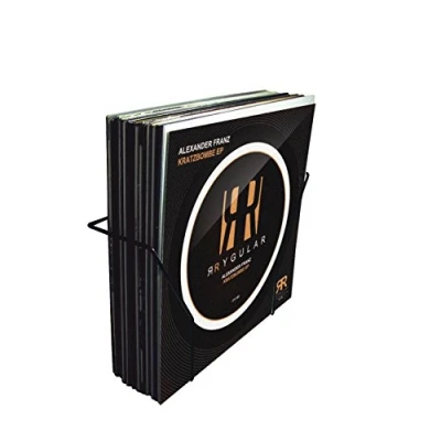 Image of Glorious Vinyl Set Holder Smart Minimalist in Design, Extra Light Construction, Ideal for Home Studio or Record Shop, Black