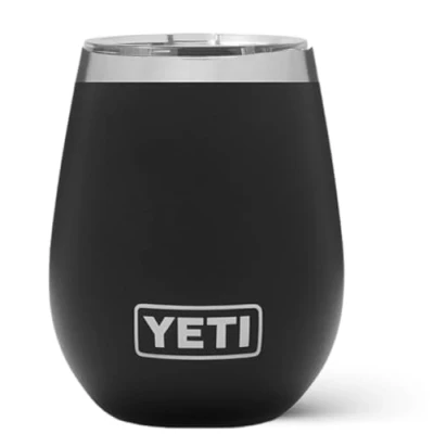 Image of YETI Rambler Wine Tumbler, Vacuum Insulated Stainless Steel Tumbler with Magslider Lid, Black, 10 oz (296 ml)