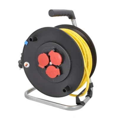 Image of AS Schwabe Black Outdoor Professional Cable Reel with 40 m IP44
