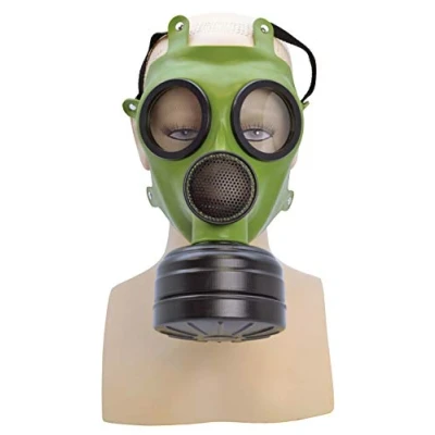 Image of Bristol Novelty BA1313 Gas Mask Costume Unisex Green ‎One Size ‎34 cm x 19 15 Realistic Fancy Dress, Adult