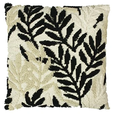 Image of furn. Caliko Polyester Filled Cushion, Natural/Black, 45 x 45cm