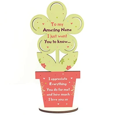 Image of RED OCEAN Gift For Nana Handmade Wooden Flower Bespoke Birthday Mothers Day