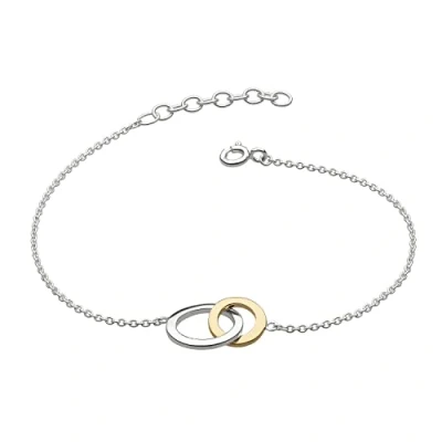 Image of Dew Sterling Silver and Gold Plate Linked Circle Bracelet