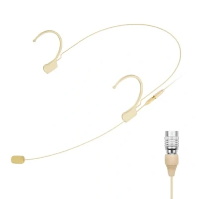 Image of KIMAFUN Professional Over Ear Hanging Condenser Headset Microphone, Compatible with Audio Technica Wireless Bodypack Transmitters, Ideal for Performances, Theaters, Lectures, and Speeches,HC 810