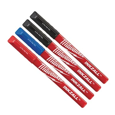 Image of INKZALL™ Ultra Fine Tip Pen Assorted Colours (Pack 4)