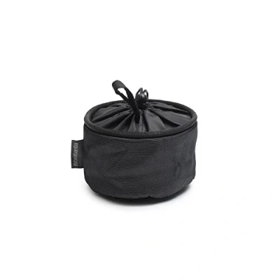 Image of Brabantia Peg Bag Laundry Rack Accessory Holds Up to 75 Pegs with Closing Cord Attach Drying Rack, Line or Trousers Storage Hamper Matt Black 16 x cm