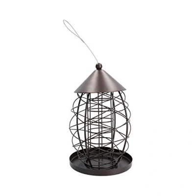 Image of AB Tools Lantern Bird Feeder FatBall Holder Hanging Feeding Station For Wild Birds 17x25cm