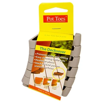 Image of Bosmere Pot Toes, Light Gray (Pack of 6)