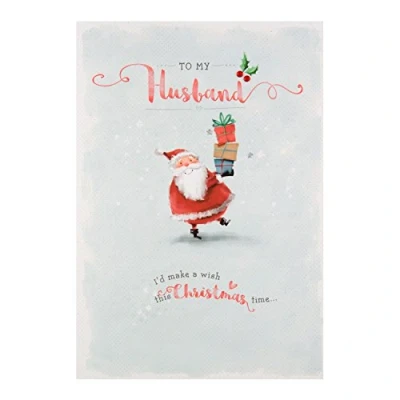 Image of Hallmark Medium Husband &quot;Make A Wish&quot; Christmas Card