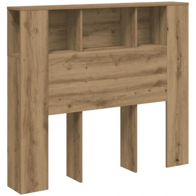 Image of vidaXL Headboard Cabinet Artisan Oak 120x19x104.5 cm Engineered Wood