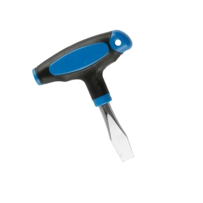 Image of Tabanzhe T Handle 12mm Flat Head Screwdriver Durable Slotted with Ergonomic Screwing Tools for Film Industry Sets(Blue)