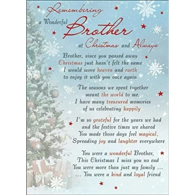 Image of Regal Publishing C89027 Christmas Card Brother,blackblueredgrey,120 x 165 mm