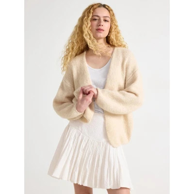 Image of Lindex Vanessa Cardigan, Women&#039;s, Size: 22 28, Light beige