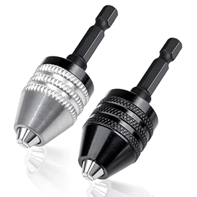 Image of XTVTX 0.3 6.5mm Keyless Drill Chuck Conversion Tool 1/4 inch Hex Shank Quick Change Adapter Converter for Electric Grinder