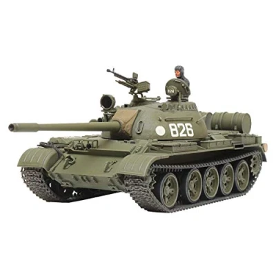 Image of Tamiya 32598 Russian Medium Tank T55 1:48 Plastic Model Kit, Green