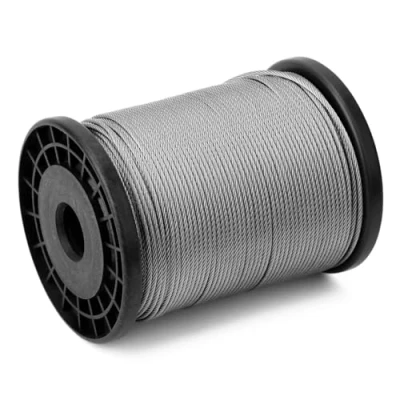 Image of QWORK® 2mm x 100m Steel Wire Rope 316 Stainless 7x7 Strands Holds up to 380lbs/kg Ultra Rustproof for Indoor/Outdoor Use